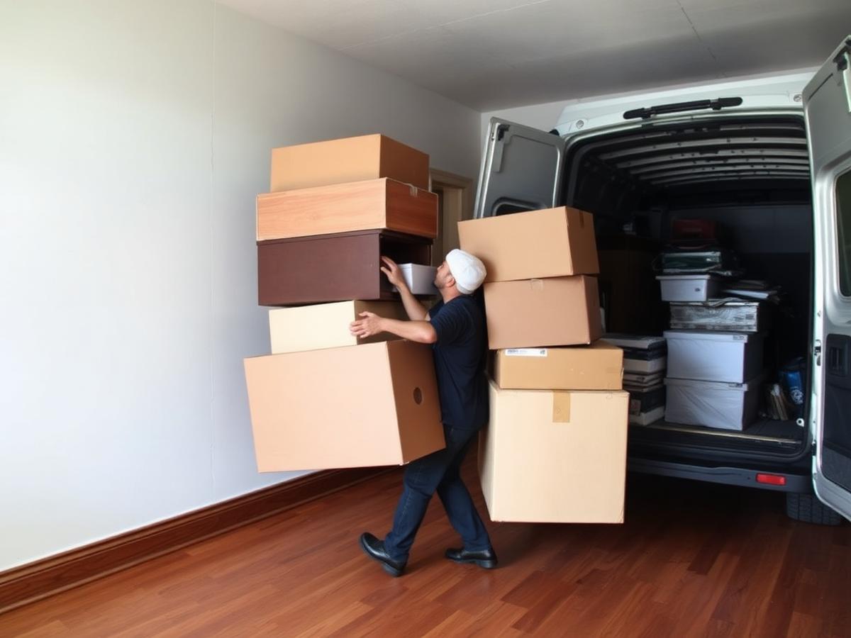Entrümpelung: Räumung einer Wohnung mit Transporter